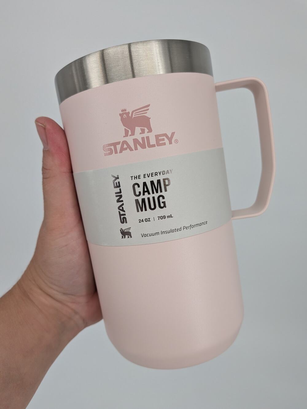 New Stanley cup coffee The Stay-Hot Camp Mug 24 OZ rose quartz pink
